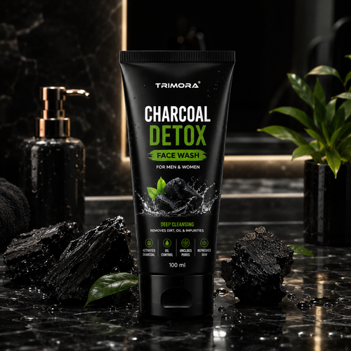 TRIMORA Activated Charcoal + Instant Glow Face Wash (100 g)